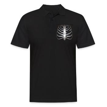 Skeleton Cartoon Comic Halloween scary creepy - Men's Polo Shirt - black - Front - Kai (181cm)