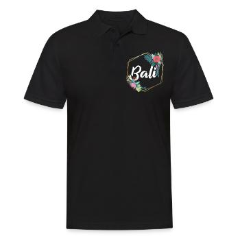 Indonesien Bali - Männer Poloshirt - Schwarz - Vorne - Kai (181cm)