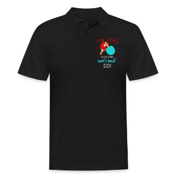 Tennis de table ping-pong - Polo Homme - noir - Devant - Kai (181cm)