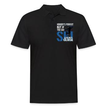 Ski - Männer Poloshirt - Schwarz - Vorne - Kai (181cm)