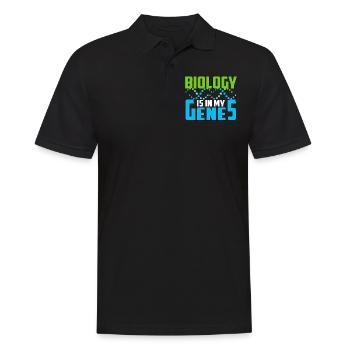 biology - Men's Polo Shirt - black - Front - Kai (181cm)