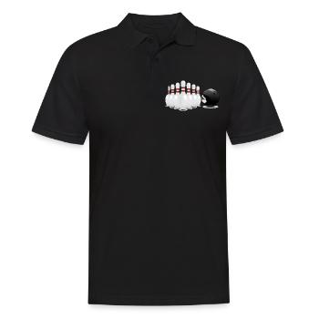 sports bowling 8 F - Männer Poloshirt - Schwarz - Vorne - Kai (181cm)