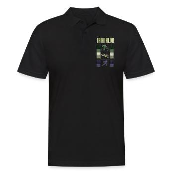 Triathlon - Men's Polo Shirt - black - Front - Kai (181cm)