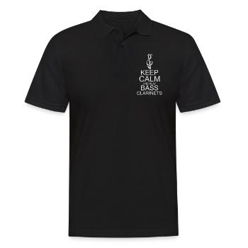 Keep Calm Bassklarinette - Männer Poloshirt - Schwarz - Vorne - Kai (181cm)