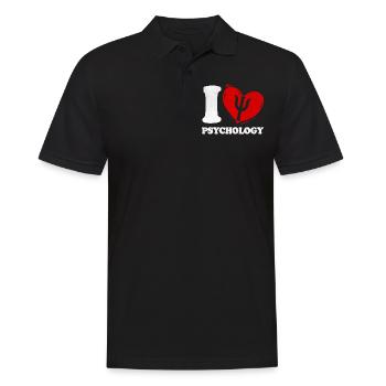 Psychologe Psychotherapeut Ich Liebe Psychologie - Männer Poloshirt - Schwarz - Vorne - Kai (181cm)
