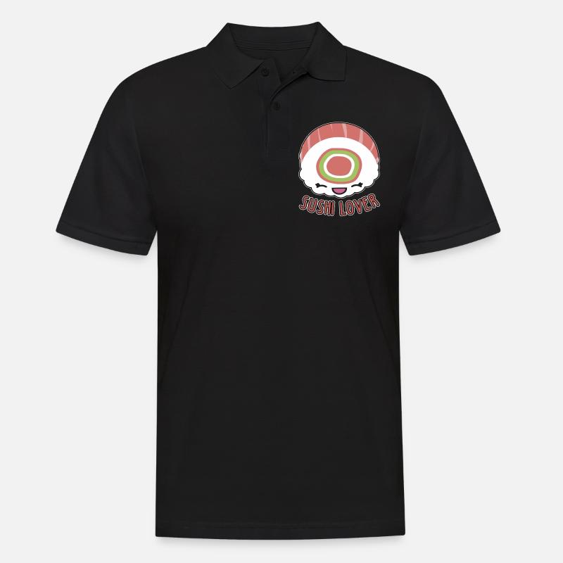 Sushi - Männer Poloshirt - Schwarz