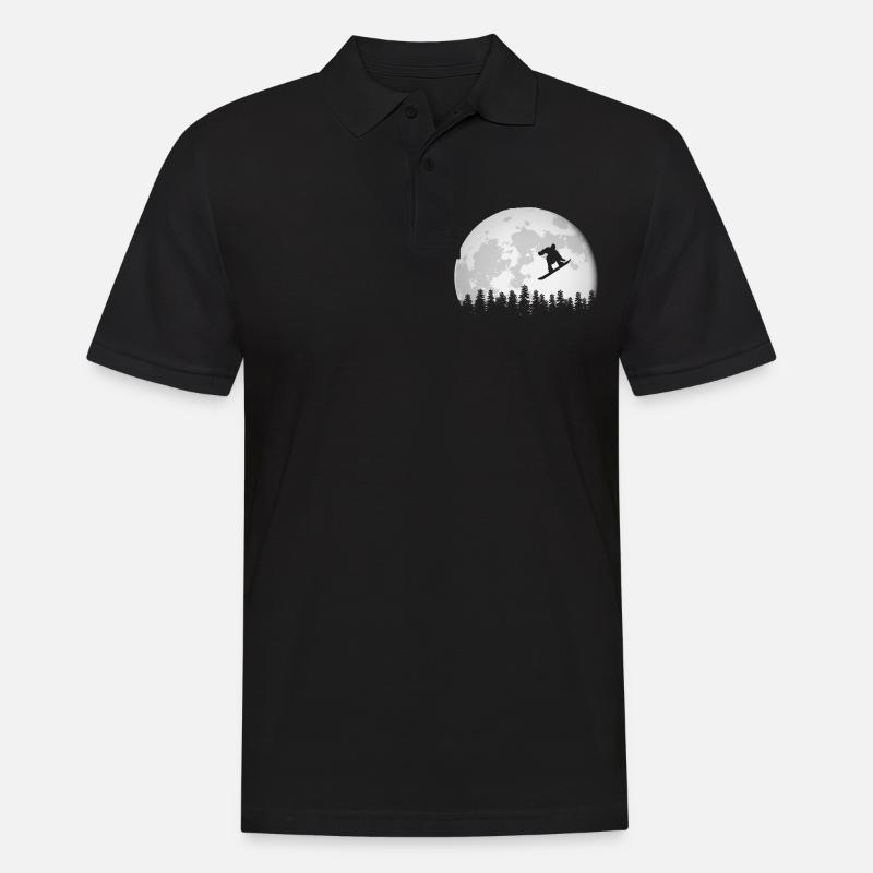 Snowboard - Männer Poloshirt - Schwarz