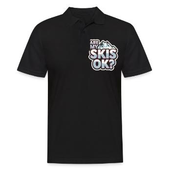 Are My Skis Ok 9 - Männer Poloshirt - Schwarz - Vorne - Kai (181cm)