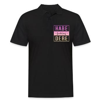 Habe fucking Dere - Männer Poloshirt - Schwarz - Vorne - Kai (181cm)