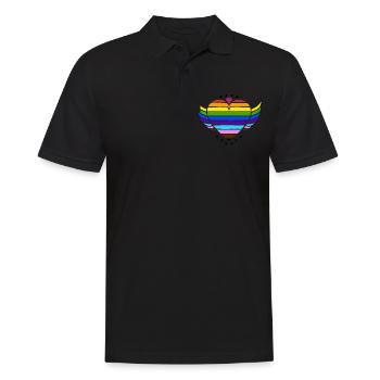 Rainbow Connection Embrace, Happy Pride - Männer Poloshirt - Schwarz - Vorne - Kai (181cm)