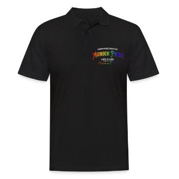 Munich Gay Pride, LGBTQ+ - Men's Polo Shirt - black - Front - Kai (181cm)