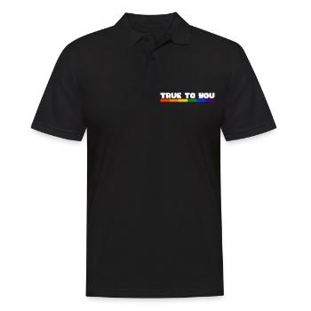 Rainbow Connection Embrace, Happy Pride - Männer Poloshirt - Schwarz - Vorne - Kai (181cm)