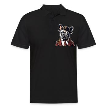 French Bulldog T Shirt Dog funny dog design Hunde - Männer Poloshirt - Schwarz - Vorne - Kai (181cm)