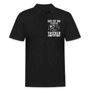 Der Tut Nix Der Will Nur Trecker Fahren Traktor - Männer Poloshirt - Schwarz - Vorne - Kai (181cm)