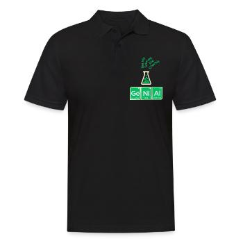 Genial Chemie breaking reaktion spruch abi lustig - Männer Poloshirt - Schwarz - Vorne - Kai (181cm)