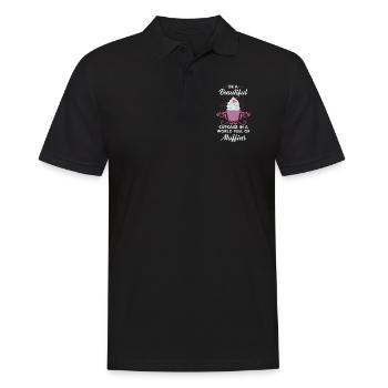 Cupcake Muffin Bäcker Backen Motivation Geschenk - Männer Poloshirt - Schwarz - Vorne - Kai (181cm)