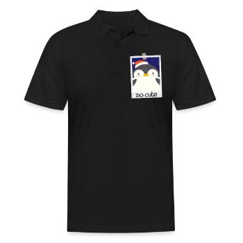 Penguin so cute 9/13 - Men's Polo Shirt - black - Front - Kai (181cm)