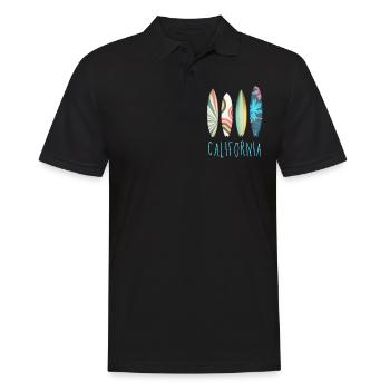 California Surfing Sunshine - Men's Polo Shirt - black - Front - Kai (181cm)