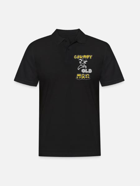 grumpy old man - Polo Homme - noir