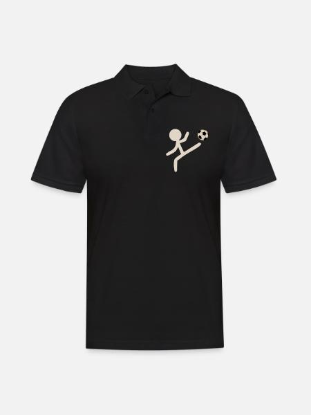 STICK FIGURE Soccer - Men's Polo Shirt - black
