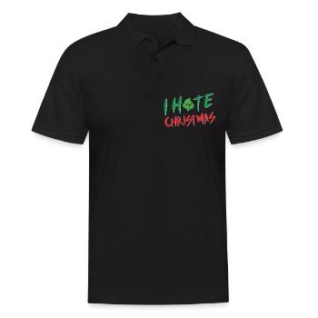 Ich Hasse Weihnachten Grün Spielverderber - Männer Poloshirt - Schwarz - Vorne - Kai (181cm)