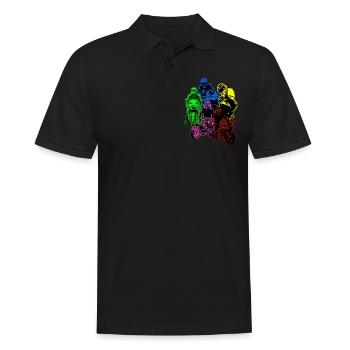 Motocycles / moto / moto biker - Polo Homme - noir - Devant - Kai (181cm)