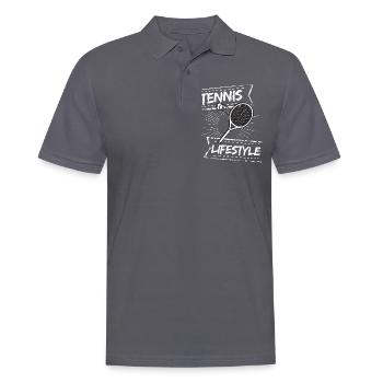 tennis / Tennis / Tennis spieler / Tennis Spielen - Männer Poloshirt - Anthrazit - Vorne - Nico (186cm)