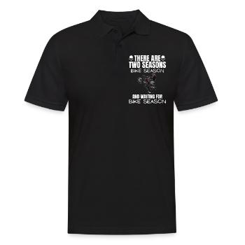 Motorcycle Lifestyle / Motorrad / Motorräder biker - Männer Poloshirt - Schwarz - Vorne - Kai (181cm)