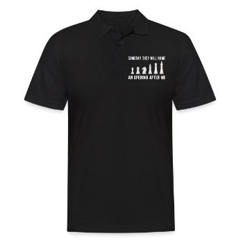CHESS PLAYER CHESSBOARD D’ÉCHECS : Nom An Opening - Polo Homme - noir - Devant - Kai (181cm)
