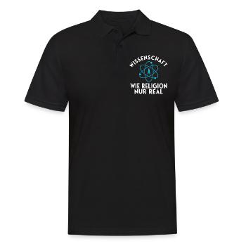 Atheist Atheismus Wissenschaft Ungläubiger - Männer Poloshirt - Schwarz - Vorne - Kai (181cm)