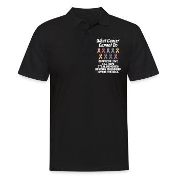 Cancer Fighter Cancer Awareness : What Cancer - Männer Poloshirt - Schwarz - Vorne - Kai (181cm)