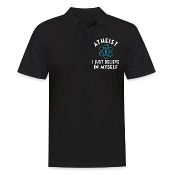 ATHEISM ATHEIST : I believe in myself - Polo Homme - noir - Devant - Kai (181cm)