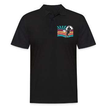 Padel Tennis Play Retro Vintage Padel Gift - Men's Polo Shirt - black - Front - Kai (181cm)