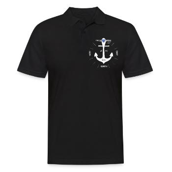 Anker Island Urlaub - Männer Poloshirt - Schwarz - Vorne - Kai (181cm)
