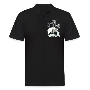 Rat Stay RATional Be RAtional Rat Lover - Men's Polo Shirt - black - Front - Kai (181cm)