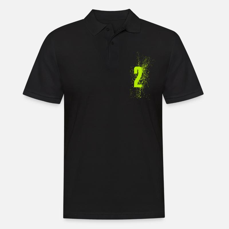2 - Männer Poloshirt - Schwarz