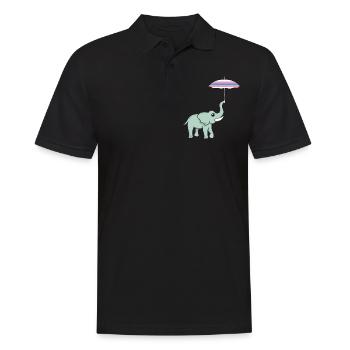 Cadeau d’éléphant pour Proboscis Africa Wilderness Zoo - Polo Homme - noir - Devant - Kai (181cm)