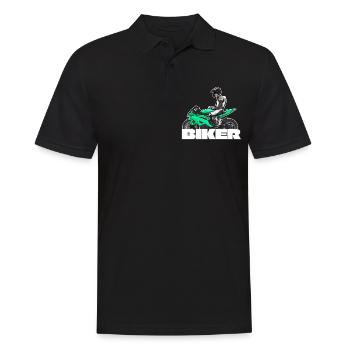 Motorcycle Lifestyle / Motorcycle / Motorcycles biker - Men's Polo Shirt - black - Front - Kai (181cm)