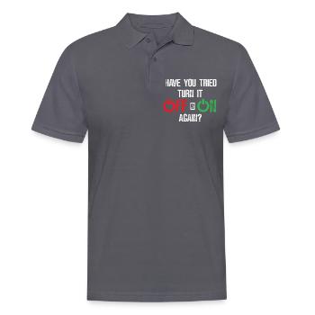 Versucht Aus- und anzuschalten? - Lustig - Männer Poloshirt - Anthrazit - Vorne - Nico (186cm)