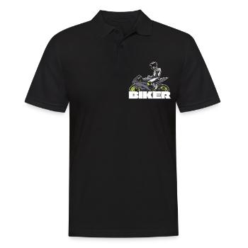 Motorcycle Lifestyle / Motorcycle / Motorcycles biker - Men's Polo Shirt - black - Front - Kai (181cm)