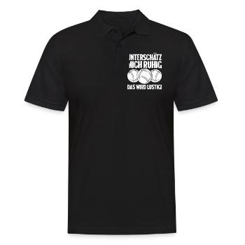 Unterschätz mich ruhig das wird lustig Bouler - Männer Poloshirt - Schwarz - Vorne - Kai (181cm)