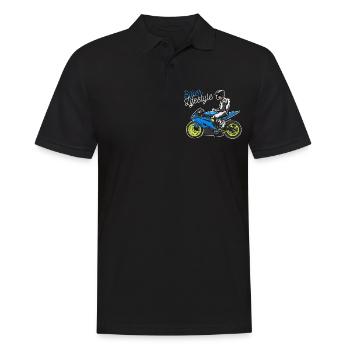 Motorcycle Lifestyle / Motorrad / Motorräder biker - Männer Poloshirt - Schwarz - Vorne - Kai (181cm)