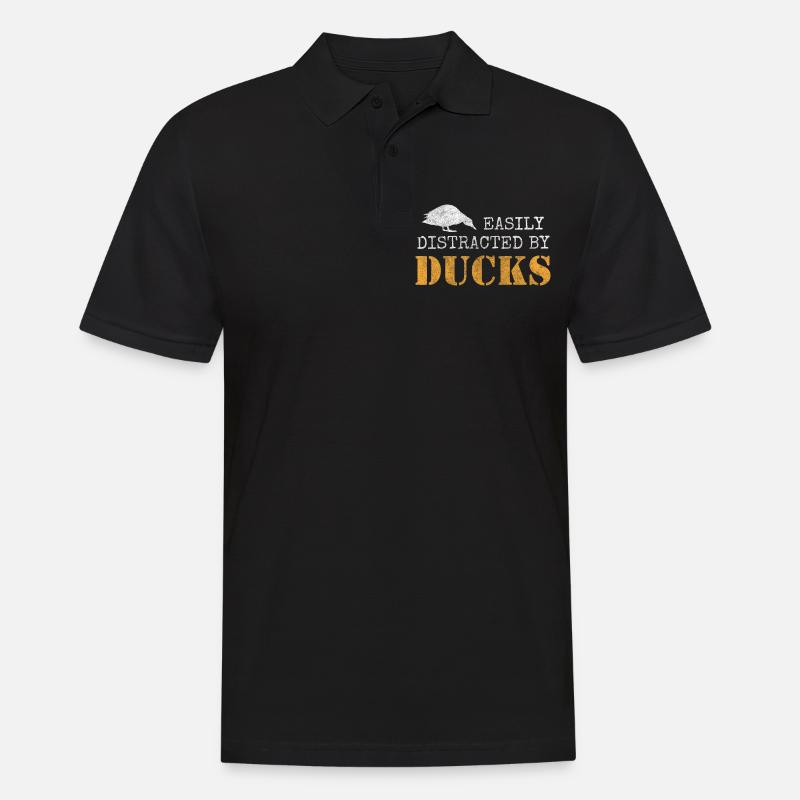 Ente Quack Tiere - Männer Poloshirt - Schwarz