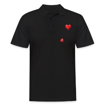 Lustiges Schwangerschafts Herz Design - Männer Poloshirt - Schwarz - Vorne - Kai (181cm)