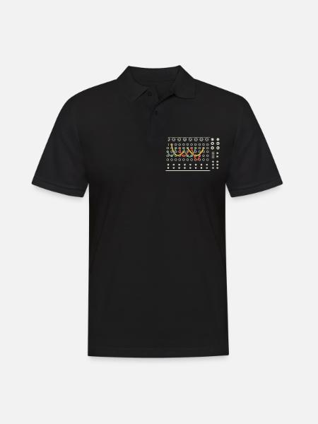 Synthesizer Techno Instrument - Männer Poloshirt - Schwarz