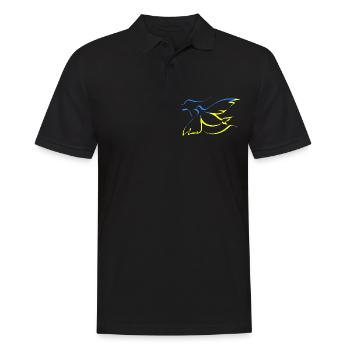 Ukraine - Männer Poloshirt - Schwarz - Vorne - Kai (181cm)