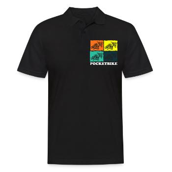 motocross cool motocycliste boue - Polo Homme - noir - Devant - Kai (181cm)