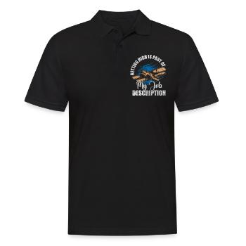 Flugzeug Modellbau Segelflieger - Männer Poloshirt - Schwarz - Vorne - Kai (181cm)