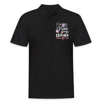 Positiv Optimistisch Eigenliebe - Männer Poloshirt - Schwarz - Vorne - Kai (181cm)