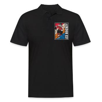 Sport Puck Mannschaft - Männer Poloshirt - Schwarz - Vorne - Kai (181cm)